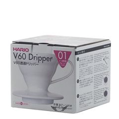 HARIO V60-01 White Ceramic Drip-thumb-1