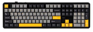 F108 Gray+Orange+Deep Gray Gasket Keyboard with Volcano RGB Switches – AULA