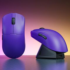 LEOBOG GM3 Purple Mouse with Charging Dock-thumb-1