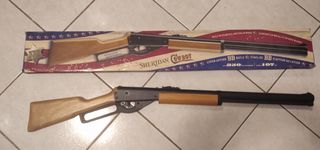 Αεροβόλο (4,5mm BBs) Crosman Sheridan Cowboy, με μεταλλικό μοχλό όπλισης και πραγματικό ξύλο, εντελώς αχρησιμοποίητο, στο κουτί του!