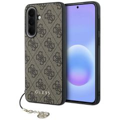 Etui Guess 4G Charm na Samsung Galaxy A57 5G - brązowe