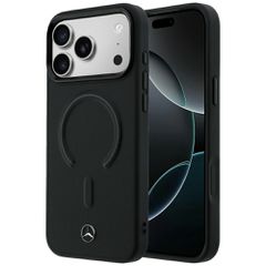 Etui Mercedes Leather 3D MagSafe na iPhone 17 Pro Max - czarne