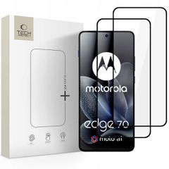 Szkło hartowane Tech-Protect Glass Fit+ 2-Pack na Motorola Edge 70 5G - czarne