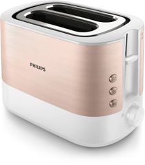 Philips Viva Collection HD2638/11 toaster 7 2 slice(s) 950 W Rose gold, White