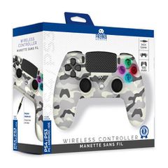 Freaks And Geeks - Wireless Controller for PS4 with 3,5mm jack slot - LED-White Camo / PlayStation 4