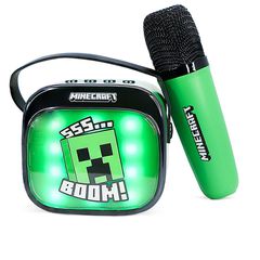 OTL - Light Up Wireless Karaoke Speaker W/ Microphone - Minecraft / Toys