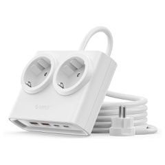 Orico PDC25 25W 6in1 Power Strip 2x AC + 2x USB-A + 2x USB-C - White