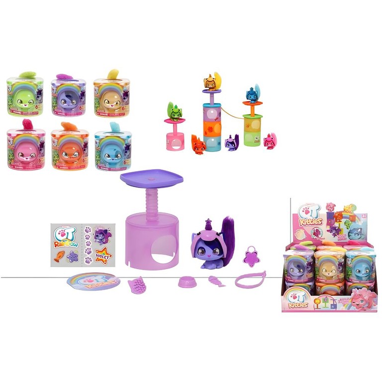 Kitties assorted rainbow kitten toy