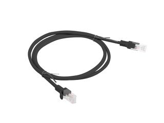 Lanberg Patchcord RJ45, Cat. 5e, UTP, 1m, Black-thumb-1