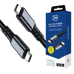 3mk Hyper Cable N-SERIES USB-C / USB-C Thunderbolt 4 2m 48V / 5A 40Gb/s 240W 8K60Hz - black