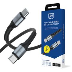 3mk Hyper Cable N-SERIES USB-C / USB-C 3m PD 3.0 QC 3.0 48V / 5A 240W - black
