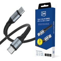 3mk Hyper Cable N-SERIES USB-C / USB-C 1m PD 3.0 QC 3.0 48V / 5A 240W - black