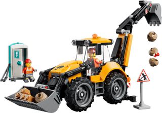LEGO CITY 60480 Yellow Backhoe Loader-thumb-2