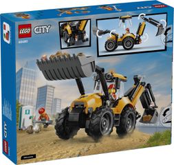 LEGO CITY 60480 Yellow Backhoe Loader-thumb-1