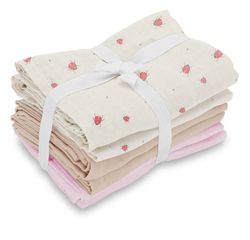 Vanilla Copenhagen - Muslins 6-pack Lady Lovebug - Milk, Beige, Blue - 70 x 70 cm / Baby and Children