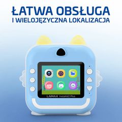 Kids’ camera LAMAX InstaKid2 Plus, blue-thumb-4
