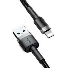 Cable Lightning USB Baseus Cafule 1.5A 2m (gray and black)-thumb-1