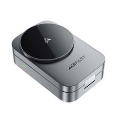 Acefast E22 3-in-1 Wireless Inductive Charging Station, MagSafe Compatible - Gray-thumb-2
