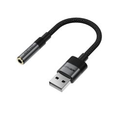 Acefast J13 USB-A to 3.5mm mini jack adapter - black