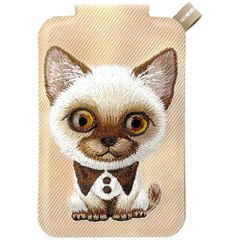 Nimmy New Big-Eye Cute Pets 2.0 Cat Magnetic Wallet with Phone Stand - Brown