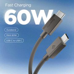 Spigen Essential EB6015CC USB-C Cable 60W 150 cm - Dark Gray-thumb-1