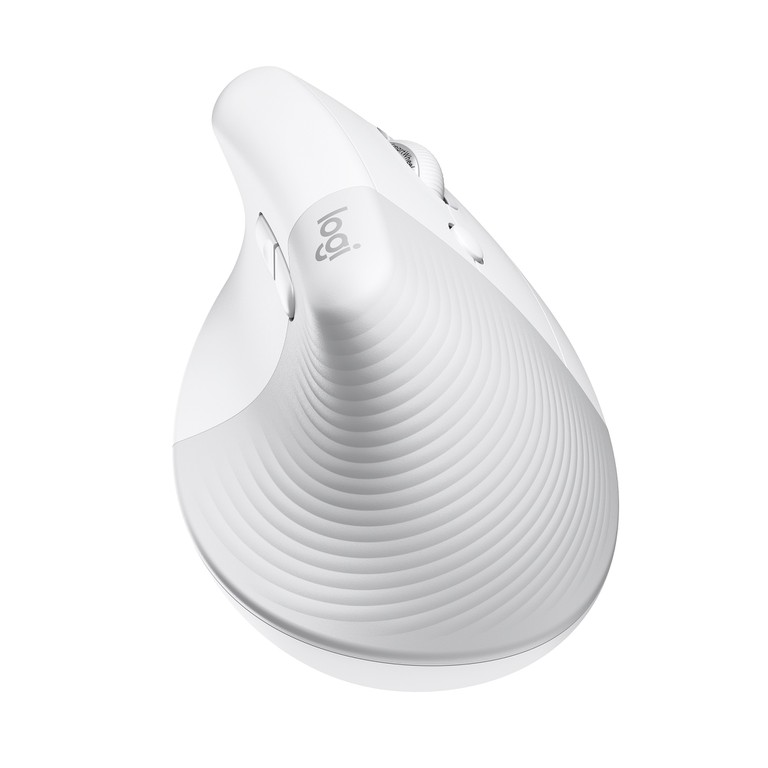 Logitech - Lift for Mac Vertical Ergonomic Mouse - OFF-WHITE / Computers