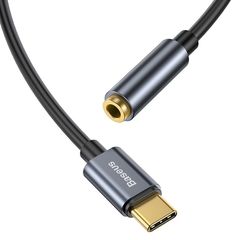 Baseus L54 mobile phone cable Black, Grey USB C 3.5mm-thumb-3
