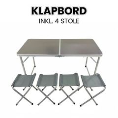 Scandinavian Collection - Card table set - 120 × 60 × 55/62/70 cm / Sport and Outdoor