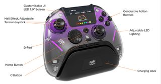 iMP Tech - DLX HE MAX Wireless/Wired/Bluetooth Controller - Purple Black / PC-thumb-2