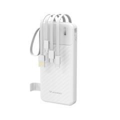 Wozinsky W11-W 10000mAh 10W Powerbank with Built-in Cables and Flashlight - White