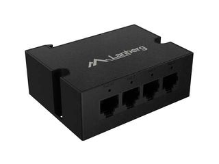 LANBERG DIN-GE4-BT-90W SWITCH 1XIN 3XOUT 1GB POE EXTENDER GIGABIT ETHERNET DIN RAIL BT 90W