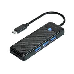 Orico PAPW3AT-C3 USB Hub 4-port 3x USB-A 3.0 with microSD/SD card reader 1 m - black