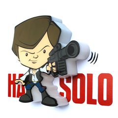 Star Wars Hans Solo 3D Light FX mini lamp-thumb-3