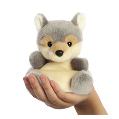 Palm Pals Wolf plush toy 13cm-thumb-4