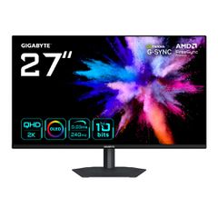 GIGABYTE GO27Q24A 27” OLED 2K QHD Gaming Monitor- 2560 x 1440, 240Hz, 0.03ms, 400 cd/m2, FreeSync Premium, G-Sync Compatible, HDMI 2.1, Displayport 1.4
