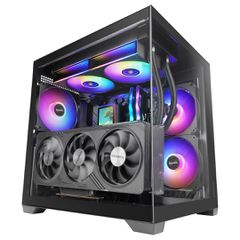 Mars Gaming MCVIEW3 computer case Mini Tower Black-thumb-1