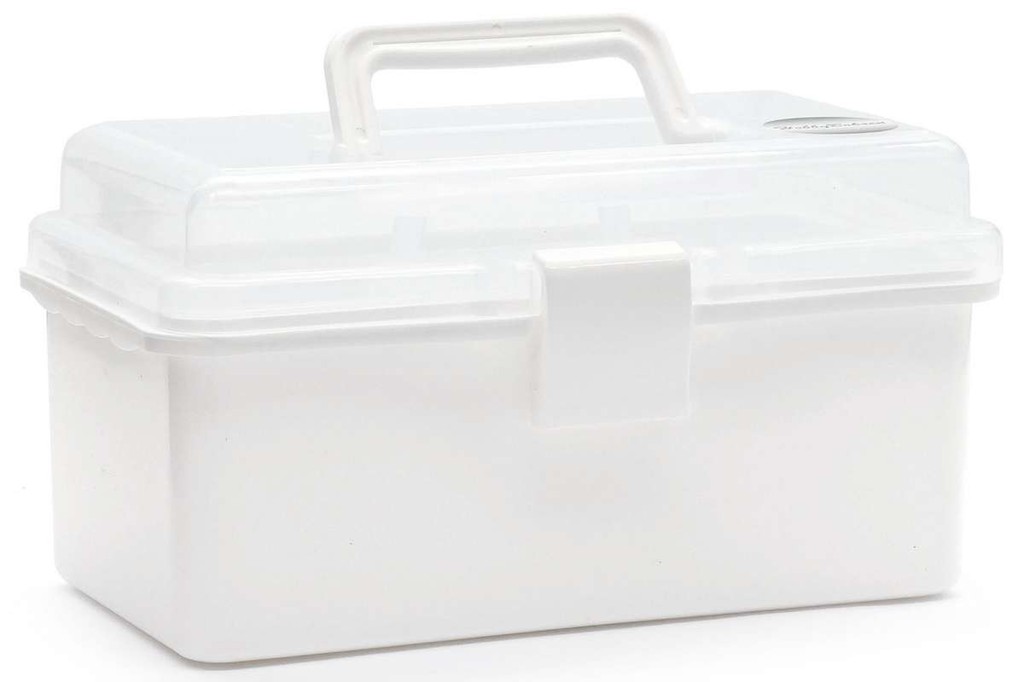 TOYMAX - Storage box with insert, 20x10x10cm, white