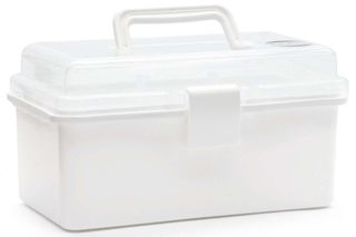 TOYMAX - Storage box with insert, 20x10x10cm, white/clear (714222) / Toys
