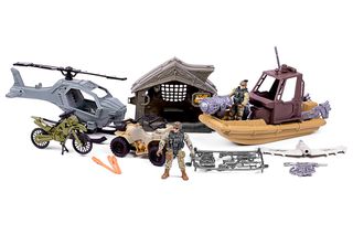 Special Forces - Military set including boat, helicopter, ATV and accessories (520374) / Toys
