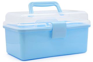 TOYMAX - Storage box with insert, 25.5 x 13.5 x 14.5 cm, light blue (714224) / Toys
