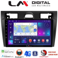 LM Digital - LM ZT8140B GPS Οθόνη OEM Multimedia Αυτοκινήτου για Ford Fiesta 2006 -> 2008 (CarPlay/AndroidAuto/BT/GPS/WIFI/GPRS)