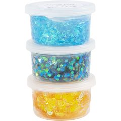 Creativ Company - Sequin Clay, blue/green harmony, 3x60 g/ 1 pack (787481) / Toys