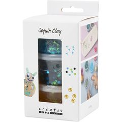 Creativ Company - Sequin Clay, blue-thumb-3