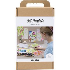DIY Kit - Craft Kit Oil Pastels, flowers, assorted colours (9772631) / Toys
