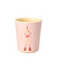 Rice - Melamine Kids Cup with Unicorn Print - Matte Pink - 150 ml / Baby and Children