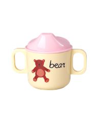 Rice - Melamine 2 Handle Baby Cup with ABCPrint - Pink - 250 ml / Baby and Children