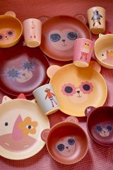 Rice - Kids Plate - Monkey Print - Mat Finish-thumb-1