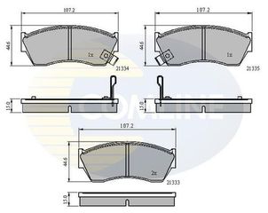 ΤΑΚΑΚΙΑ COMLINE CBP3518 | OEM 5520060B11, 5520061880, 5520051810, 5520051810000, 55200-51811, 5520051811000, 5520060870…