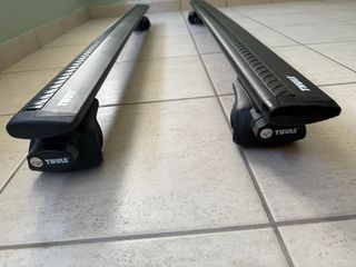 Thule WingBar 127cm, με πέλματα για Raised Rails