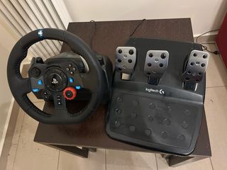 τιμονιερα logitech g29+ps4 με 2 χειριστήρια+4 παιχνίδια